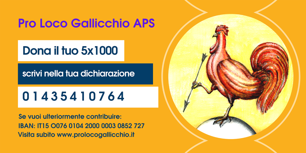 Dona il tuo 5 per mille alla nostra Pro Loc